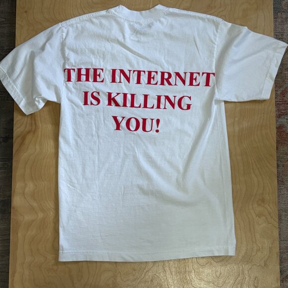 SEE REVERSE FOR CARE The Algorithm T-Shirt Men's Size Small 2022 Deadstock NEW - Picture 3 of 3